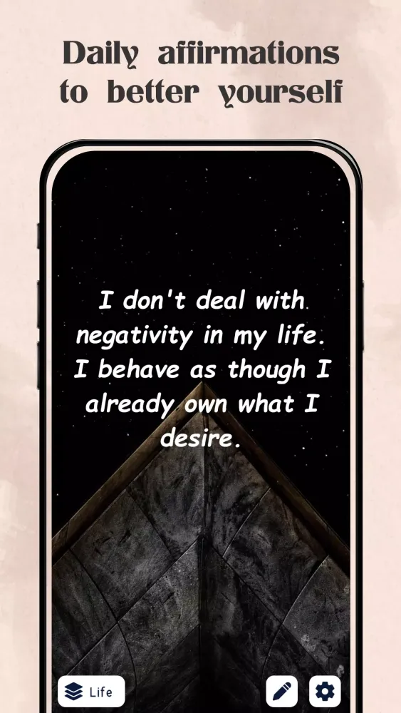 Tangkapan skrin Daily affirmations Wallpapers