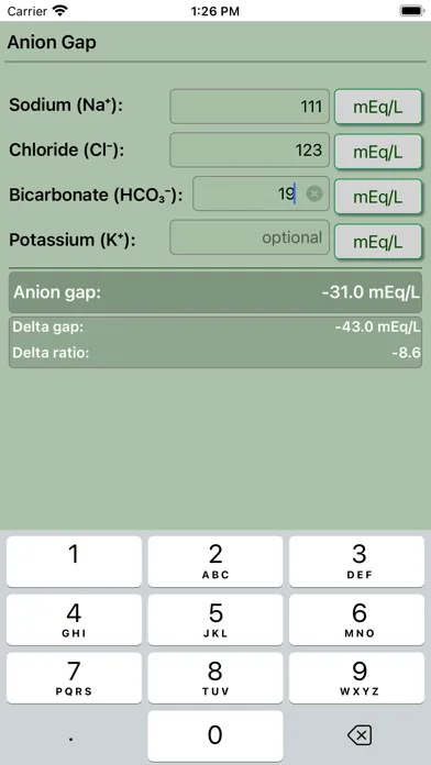 تصاویر Anion Gap Calculator Pro