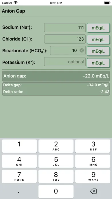 تصاویر Anion Gap Calculator Pro