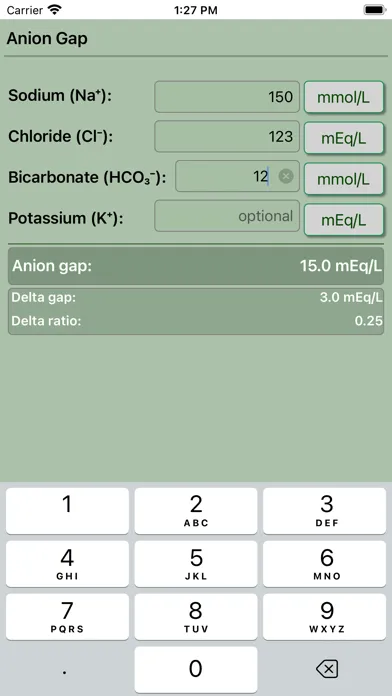 تصاویر Anion Gap Calculator Pro
