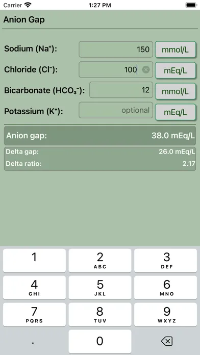 تصاویر Anion Gap Calculator Pro