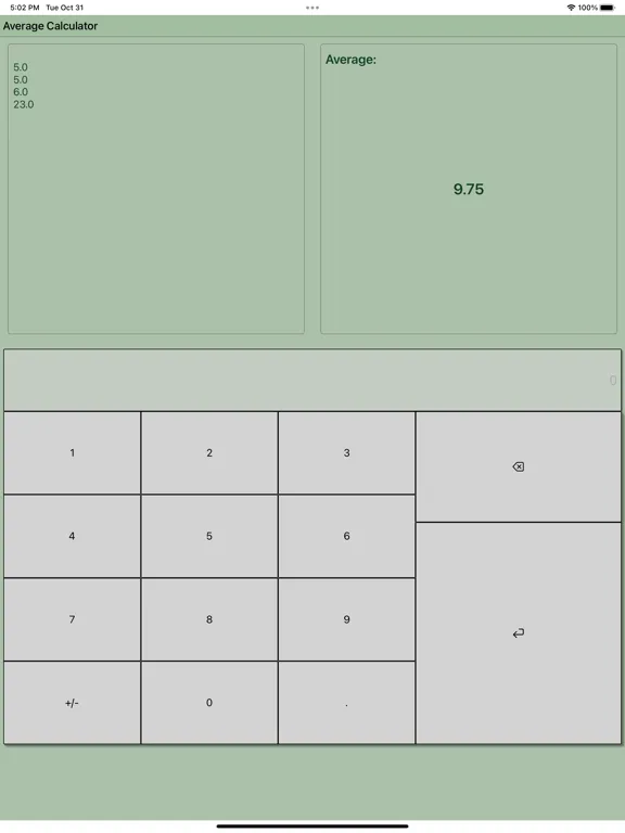 Zrzuty ekranu Average Calculator Professiona iPad 