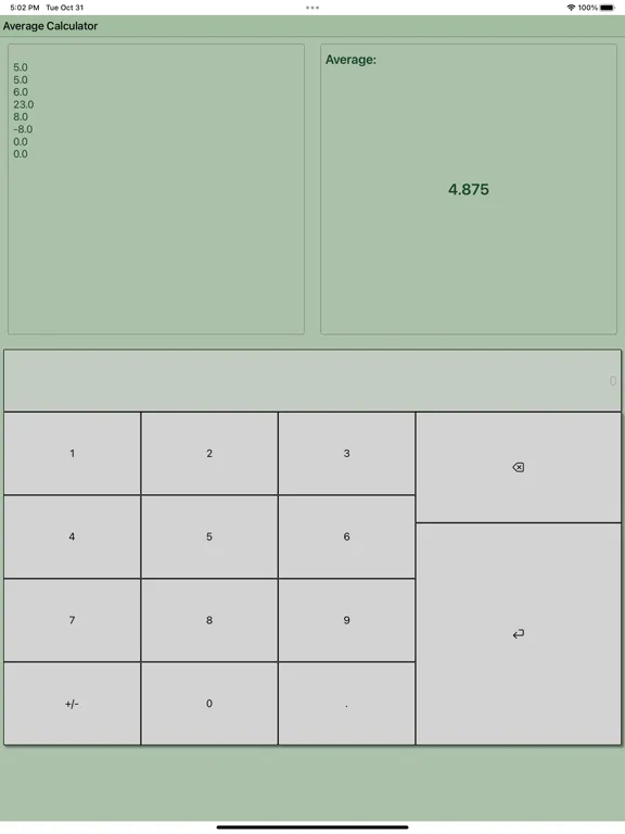 Zrzuty ekranu Average Calculator Professiona iPad 