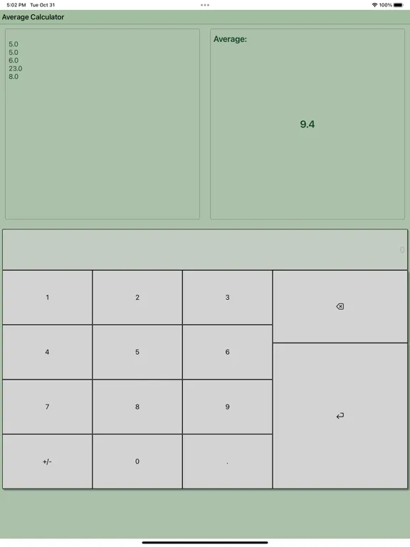 Zrzuty ekranu Average Calculator Professiona iPad 
