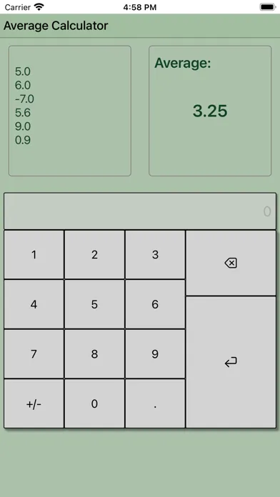 Zrzuty ekranu Average Calculator Professiona