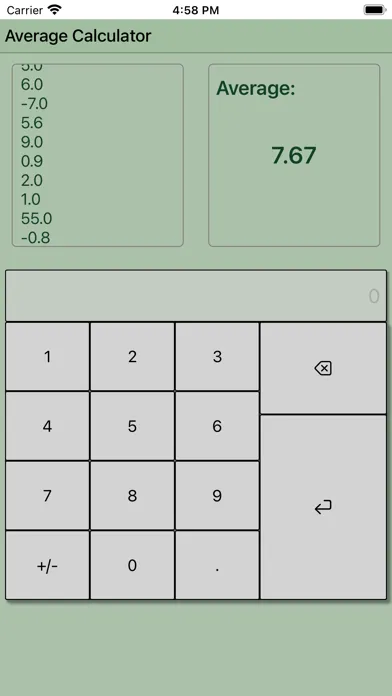 Zrzuty ekranu Average Calculator Professiona