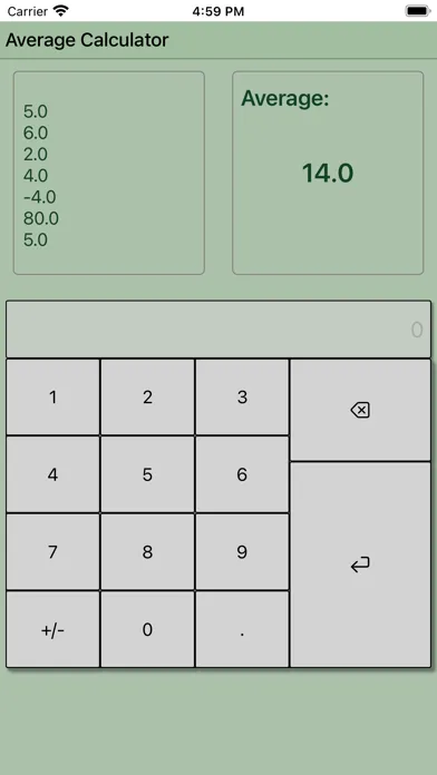 Zrzuty ekranu Average Calculator Professiona