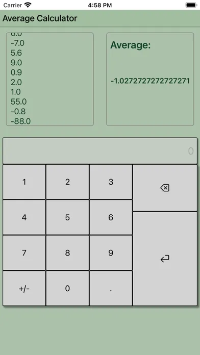 Zrzuty ekranu Average Calculator Professiona