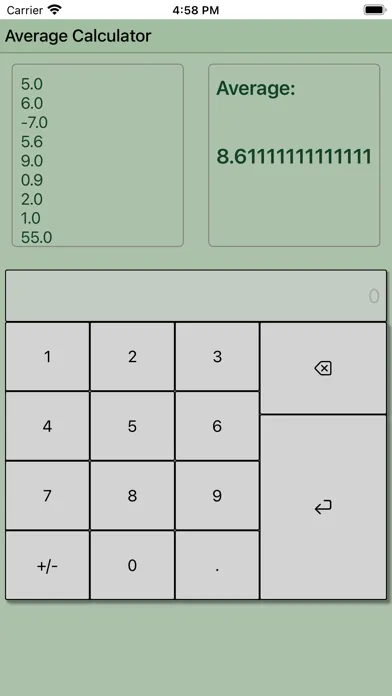 Zrzuty ekranu Average Calculator Professiona
