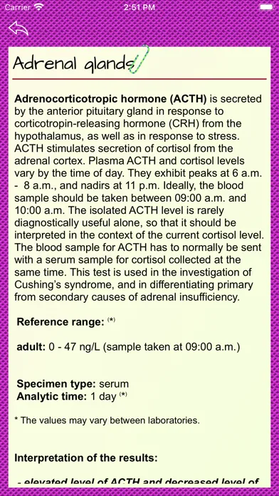 Zrzuty ekranu Blood Test Results: Lab Values