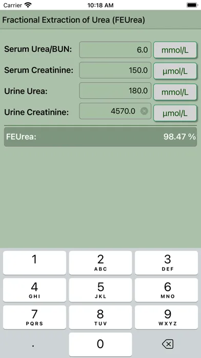 Screenshot di FEUrea Calculator