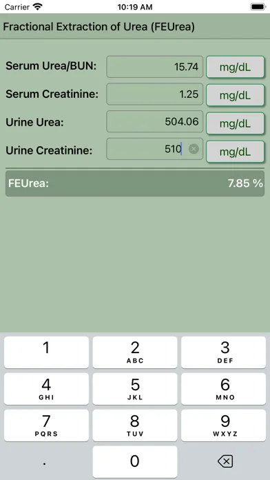 Screenshot di FEUrea Calculator