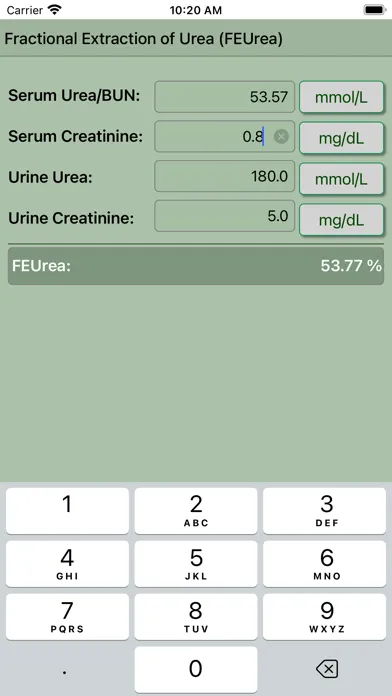 Screenshot di FEUrea Calculator