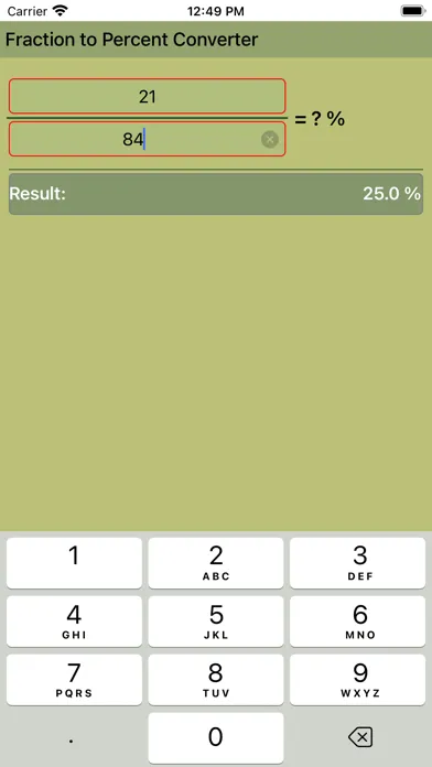 Tangkapan layar Fraction to Percent Converter