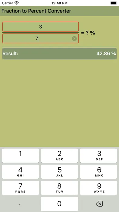 Tangkapan layar Fraction to Percent Converter