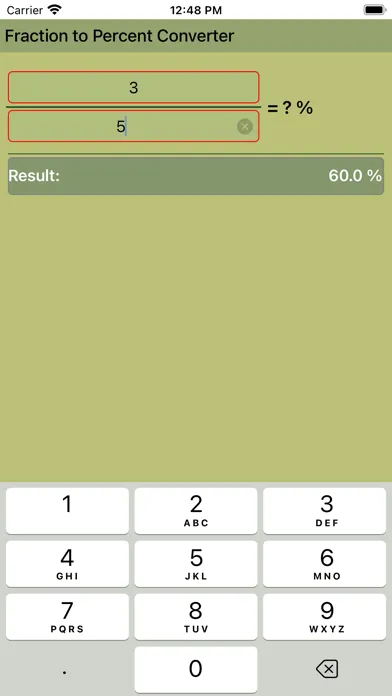 Tangkapan layar Fraction to Percent Converter