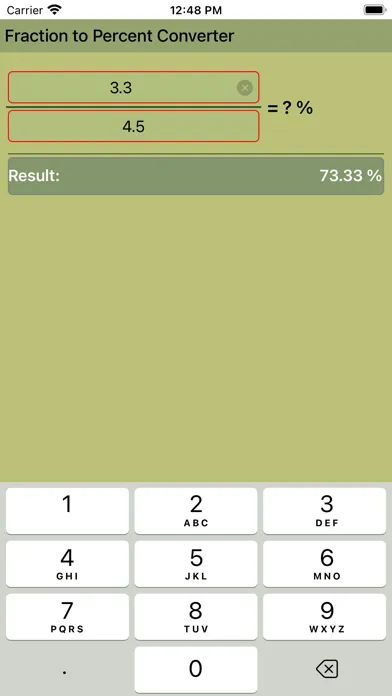 Tangkapan layar Fraction to Percent Converter