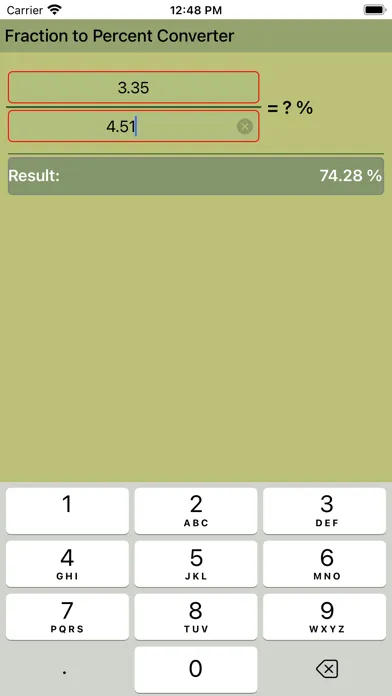 Tangkapan layar Fraction to Percent Converter