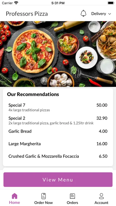 Professors Pizza स्क्रीनशॉट