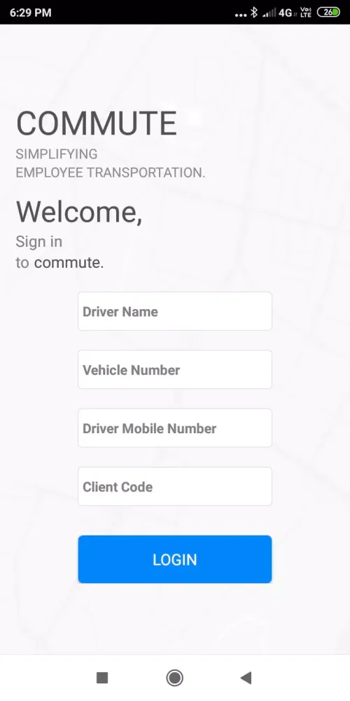 ภาพหน้าจอของ Commute Driver App