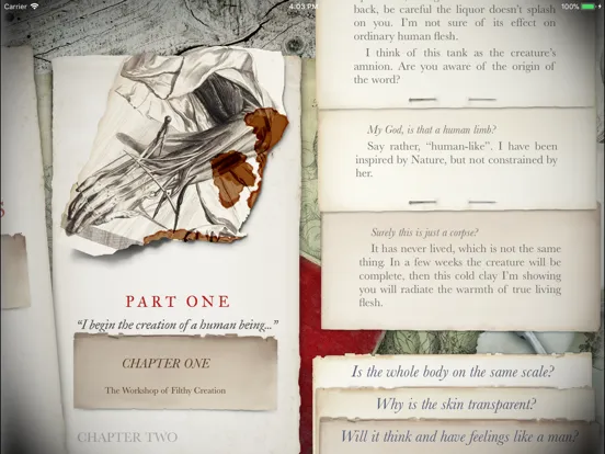 Frankenstein: Interactive iPad  स्क्रीनशॉट