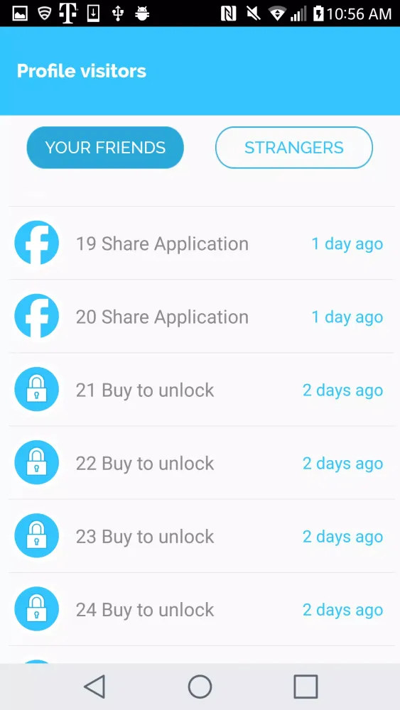 Tangkapan skrin Profile Visitors for facebook