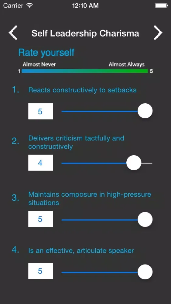 Capturas de pantalla de Leadership Charisma Assessment - Leadership Development