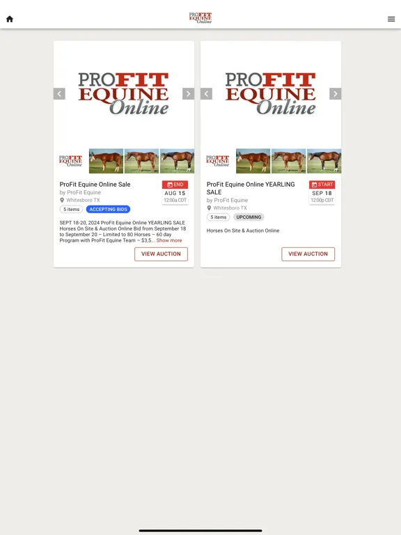 Screenshot di ProFit Equine iPad 