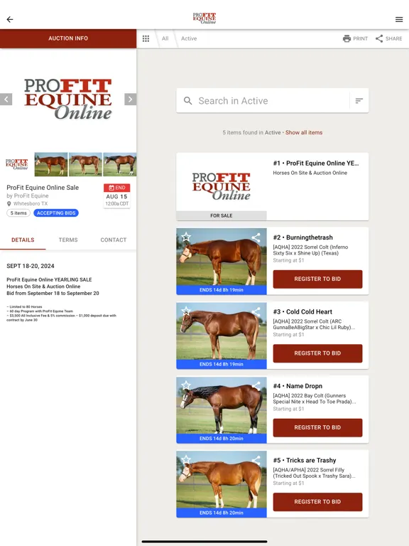 Screenshot di ProFit Equine iPad 
