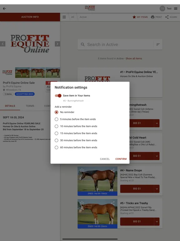 Screenshot di ProFit Equine iPad 