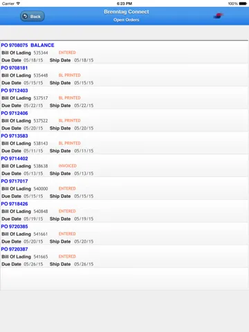 Brenntag iPad  Screenshots