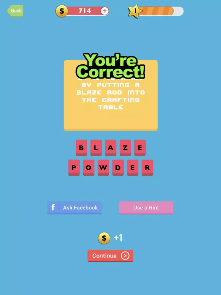 Tangkapan skrin Pocket Trivia for Minecraft iPad 