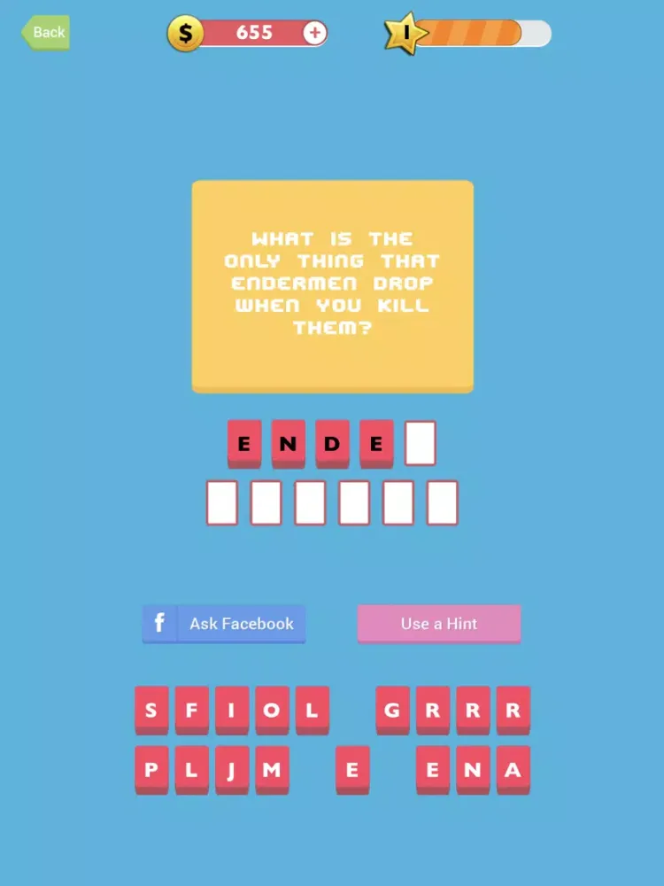 Tangkapan skrin Pocket Trivia for Minecraft iPad 