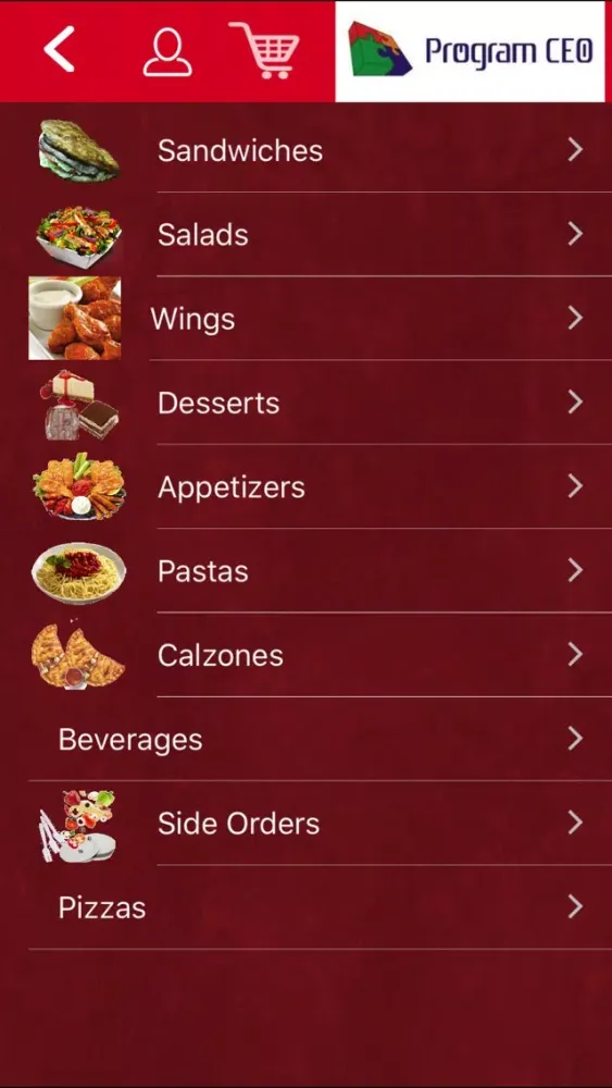 Tangkapan skrin Program Ceo