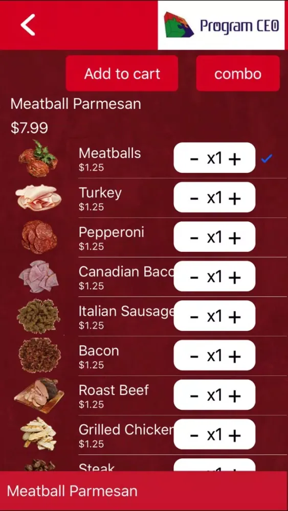 Tangkapan skrin Program Ceo