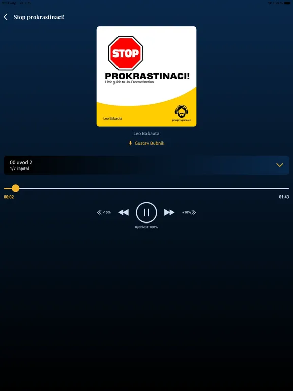 ProgresGuru audioknihy iPad 应用截图