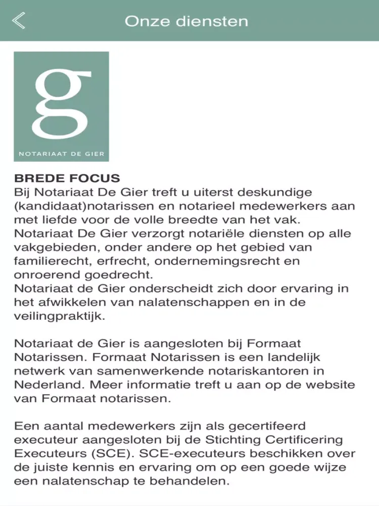Notariaat de Gier iPad  سکرین شاٹس