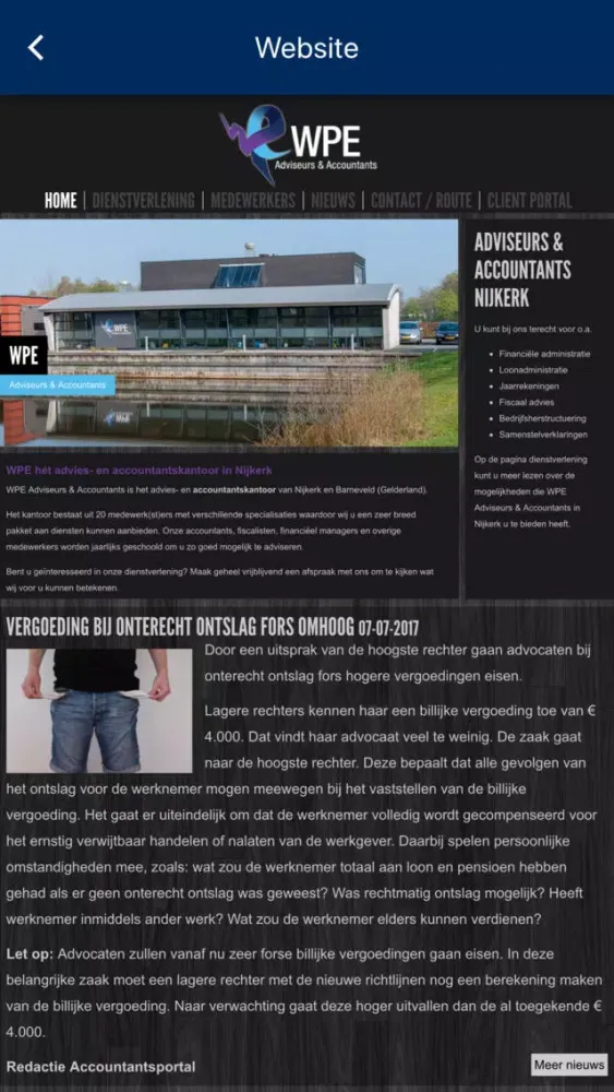 WPE Adviseurs & Accountants Screenshots