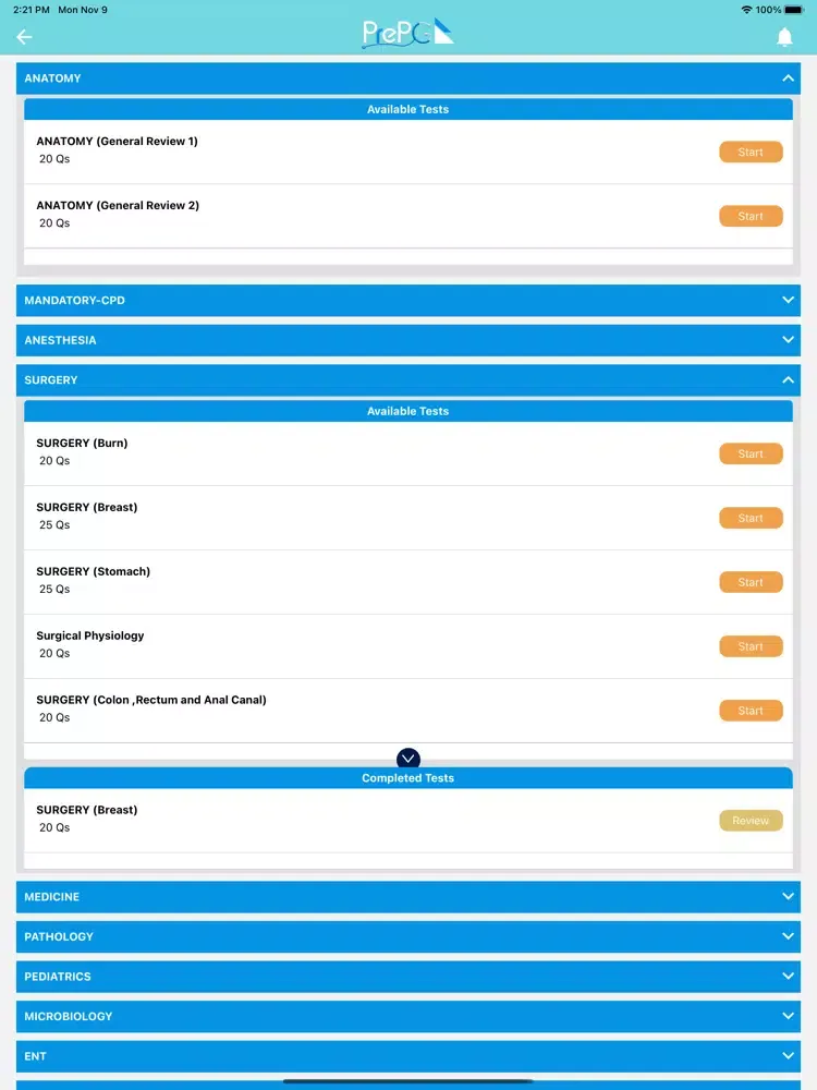 ภาพหน้าจอของ PrePG Nepal iPad 