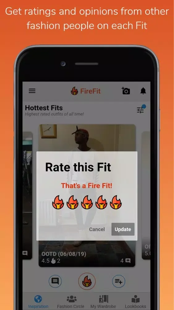 FireFit: Share & Ask Rate OOTD स्क्रीनशॉट
