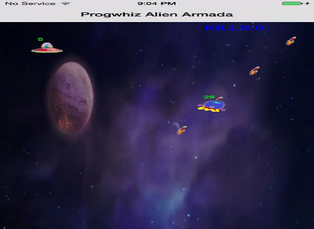 Progwhiz Alien Armada iPad  스크린샷