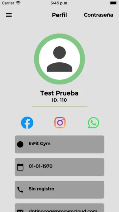 InFitGym سکرین شاٹس
