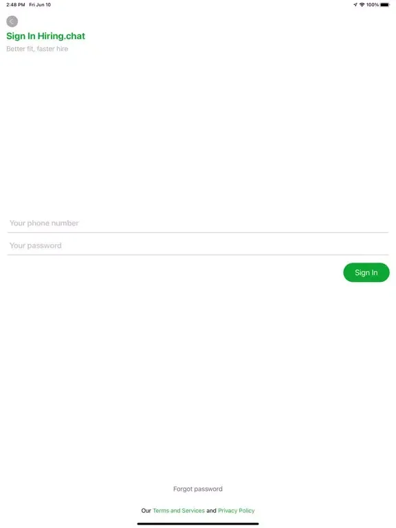 Capturas de pantalla de Hiring.chat - find local jobs iPad 