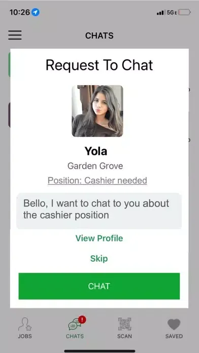 Capturas de pantalla de Hiring.chat - find local jobs
