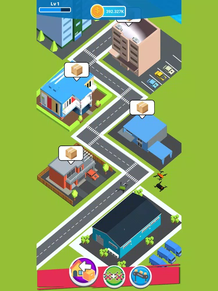 Capturas de tela do Idle Cargo Drone iPad 