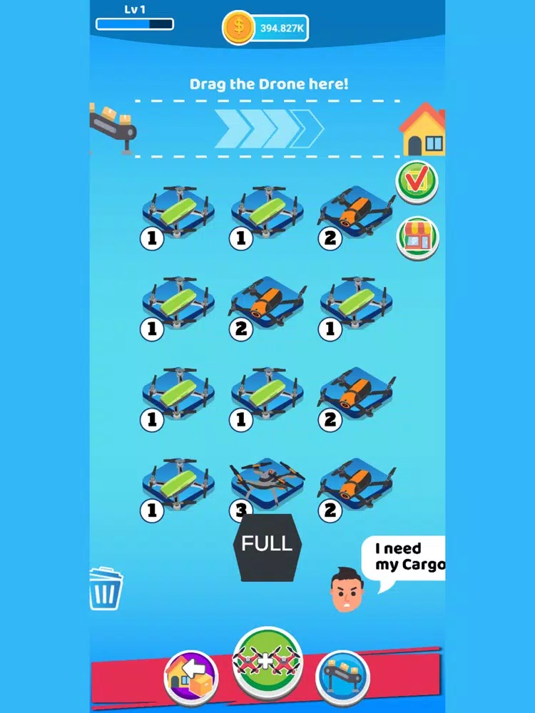 Capturas de tela do Idle Cargo Drone iPad 