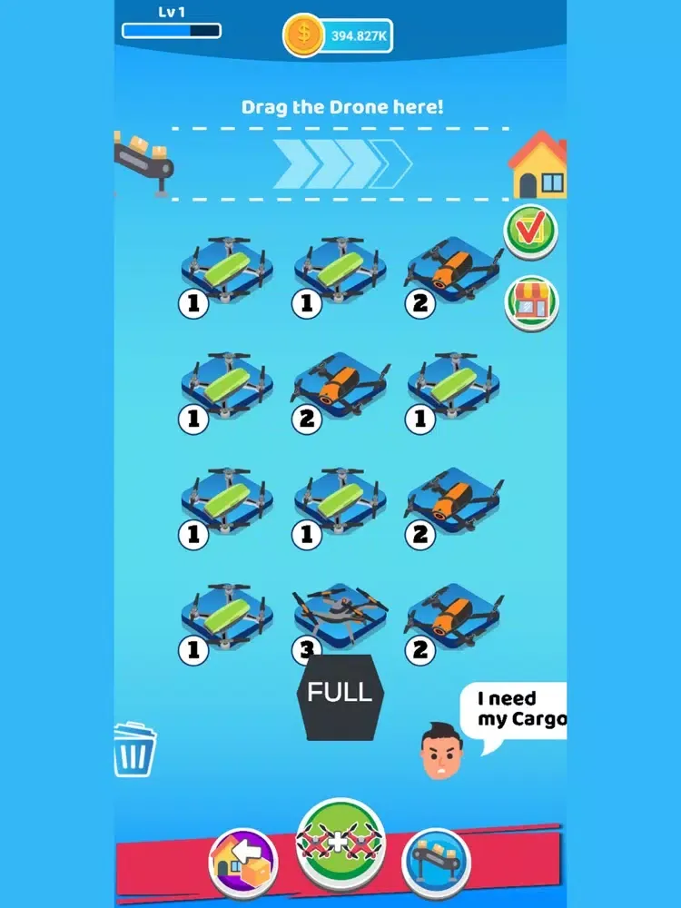 Idle Cargo Drone iPad  스크린샷