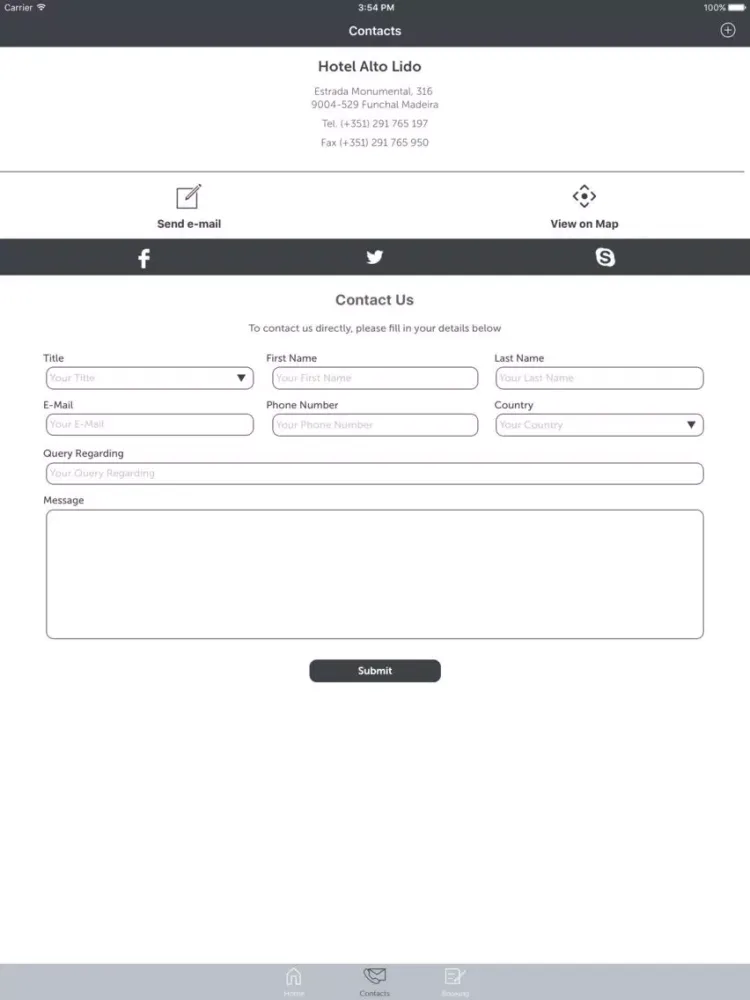 Hotel Alto Lido iPad 应用截图