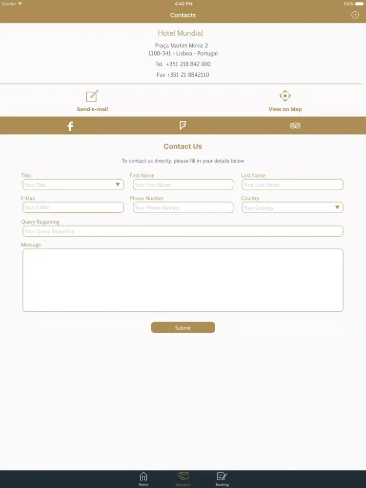 ภาพหน้าจอของ Hotel Mundial iPad 