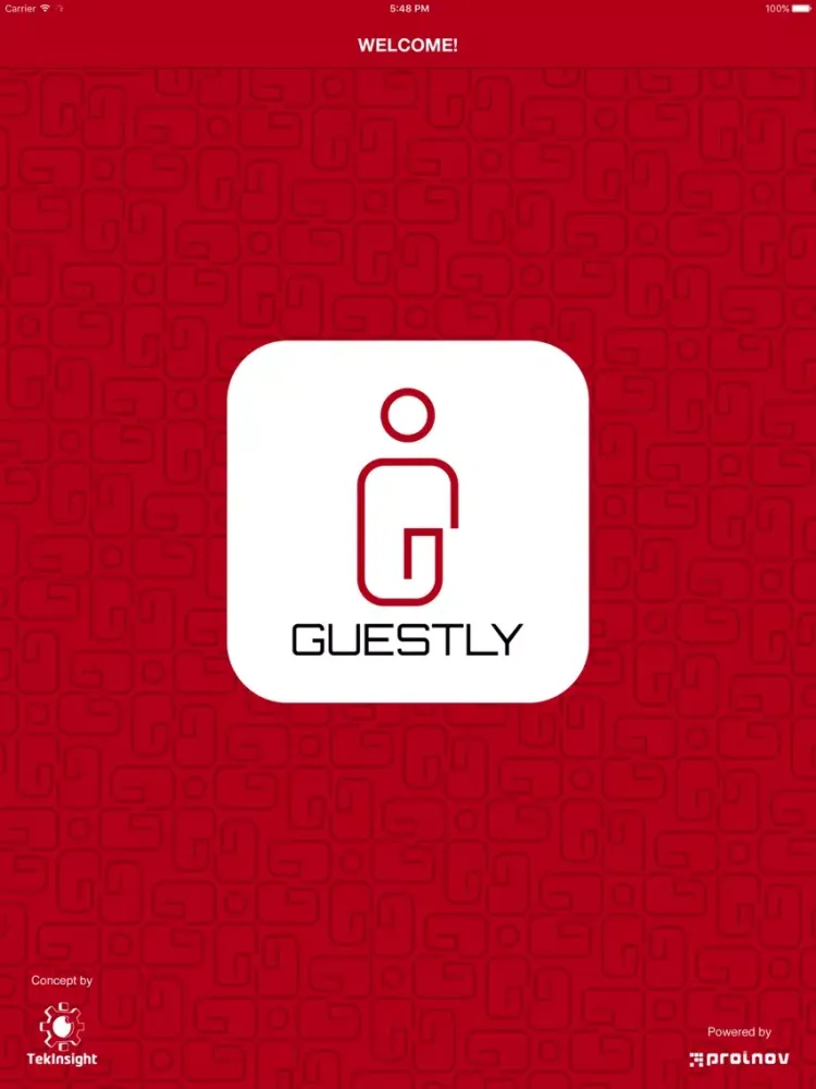 Tangkapan skrin Guestly iPad 